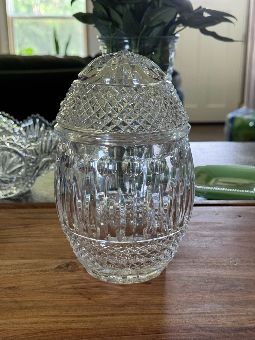 Vintage 2001 Shannon by Godinger Lidded Crystal Egg
